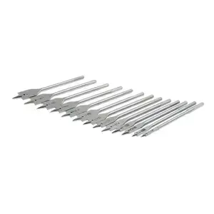 Juego de brocas para madera de acero al carbono tipo manita zanco hexagonal, 13 piezas