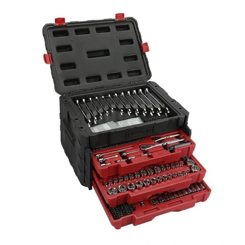 Juego combinado de herramienta para mecánico 450 piezas, con caja plástica de 3 gavetas