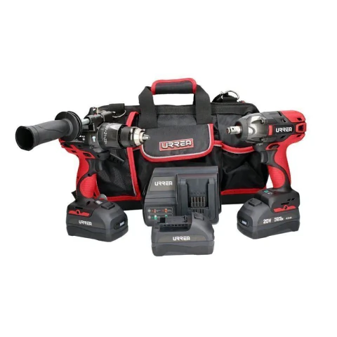Juego de rotomartillo y pistola de impacto a batería Li-ion 20 V, 3 piezas