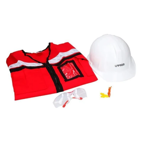 Juego de equipo de protección personal rojo EG, 4 piezas