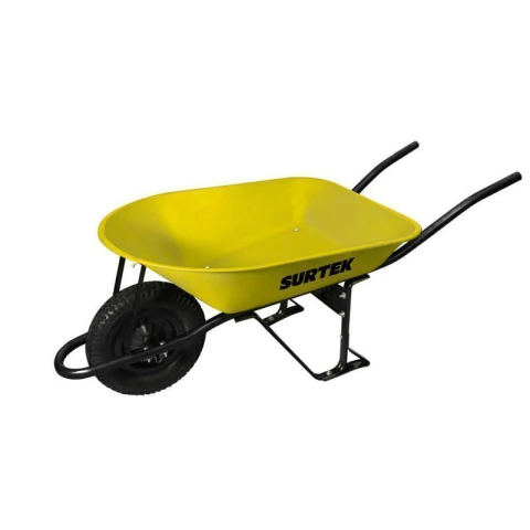 Carretilla reforzada con bastidor metálico 4.5 Ft3 llanta neumática de 2 capas
