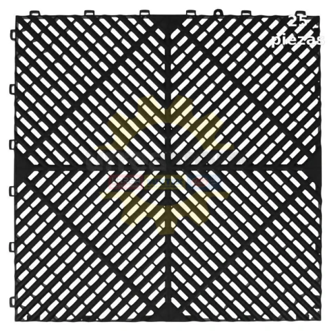 Baldosa central para piso modular 40 cm x 40 cm, 25 piezas