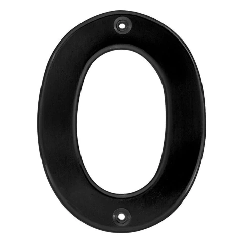 Número 0 bold 4" negro
