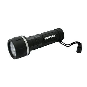 Linterna de LED anti-impacto a baterías 2 pilas "D" de 12 lm