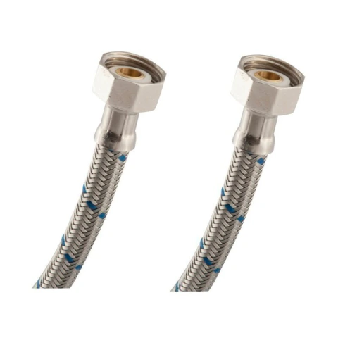 MANGUERA ACERO INOXIDABLE PARA FREGADERO 1/2" X 1/2" X 55 CM URREA AGUA