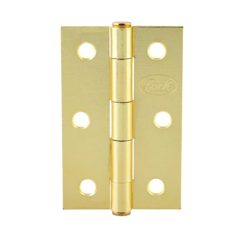 Bisagra alargada perno remachado de acero latón brillante 1.5" x 1.4"