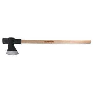 Hacha de labor entera con cabeza forjada en acero con mango de madera 36", 3-1/2 lb