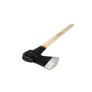 Hacha de labor media con cabeza forjada en acero con mango de madera 36", 3 lb