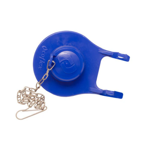 PERA DE DESCARGA FLEXIBLE AZUL COFLEX P-B6025 DE 2 CON CADENA DE ACERO INOXIDABLE