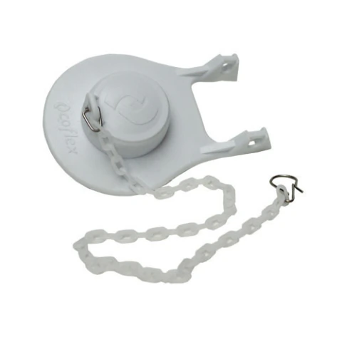 PERA DE DESCARGA FLEXIBLE BLANCA COFLEX P-B6040 DE 2 CON CADENA PLASTICA