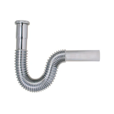 EXTENSION CORRUGADA COFLEX P-B9056 DE LATON CROMADO DE 1 1/4 PARA LAVABO