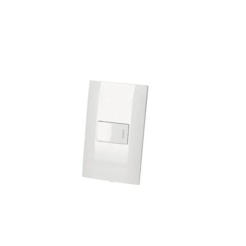 Placa para timbre 1/3, línea Americana, color blanco