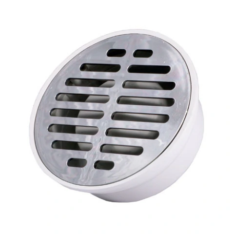 COLADERA UNIVERSAL COFLEX PC-101 BLANCA CON REJILLA CROMADA PARA DRENAJE NORMA MEXICANA