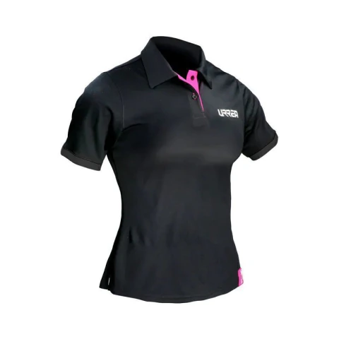 Playera tipo polo dry fit para dama color negro talla CH