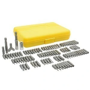 Juego combinado de puntas hexágono de 1/4", 100 piezas en caja plástica