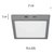 Plafón cuadrado, moderno, 18 W, 6500 K, LED, gris en internet