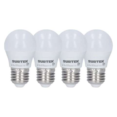 Paquete de 4 lámparas de LED tipo bulbo A19, 11 W luz de día