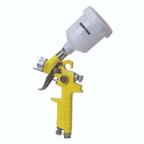 Pistola para pintar terminados baja presion, capacidad 125 ml, 50 PSI