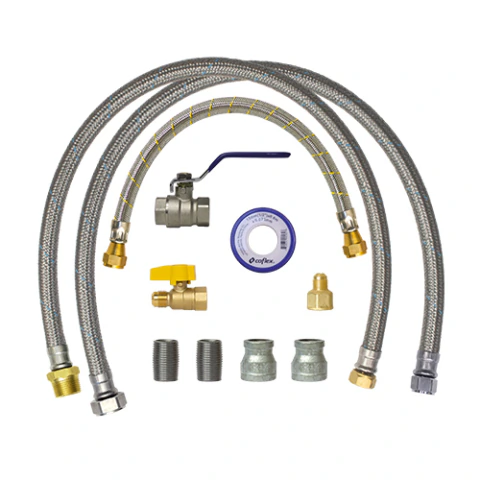 PAQUETE DE INSTALACION COFLEX PS-E008 AGUA 1/2 100 GAS 1/2 24 PARA CALENTADOR DE AGUA INSTANTANEO