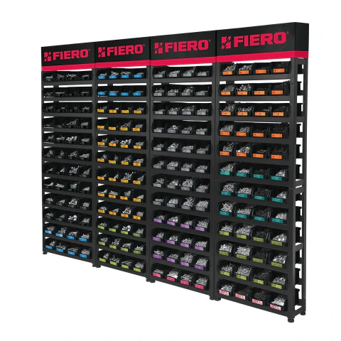 Rack modular con tornillos, 192 gavetas