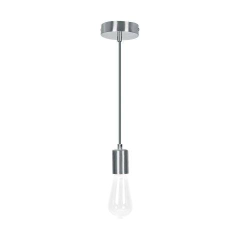 Socket colgante metálico, satín, VOLTECK