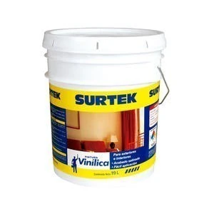 Cubeta de pintura vinílica 19 Lt color marfil