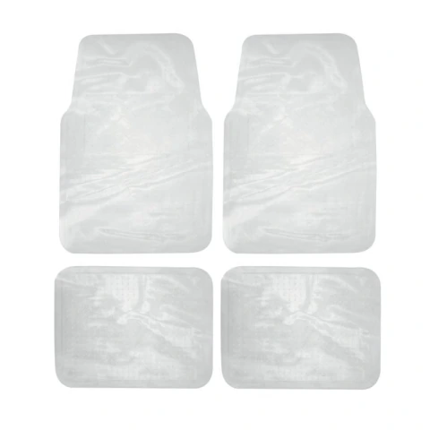 Juego de tapetes para auto, 4 piezas, color transparente