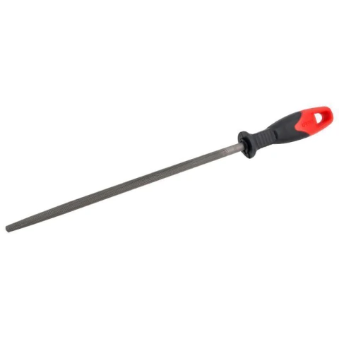 Lima redonda bastarda con mango bimaterial, 8"
