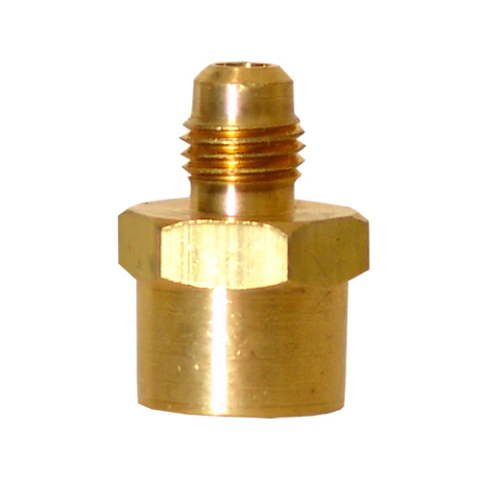 NIPLE CAMPANA COFLEX UNC-46 1/4 FLARE X 3/8 FNPT LATON NATURAL PARA GAS