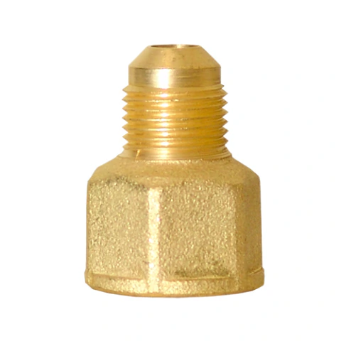 NIPLE CAMPANA COFLEX UNC-68 3/8 FLARE X 1/2 FNPT LATON NATURAL PARA GAS