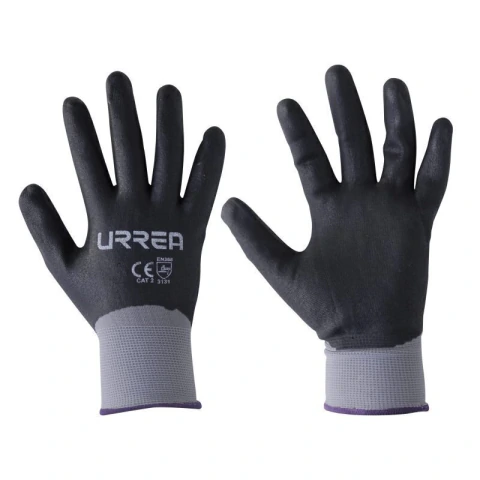 Guantes de nailon con recubrimiento de nitrilo espumoso EG