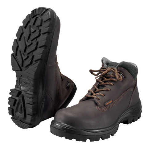 Zapato industrial con casquillo, #30, café