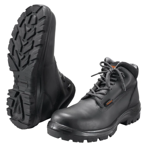 Zapatos industriales con casquillo, #30, negro