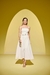 Vestido leque super midi liso evasê