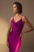 Vestido midi liso com gola boba - comprar online