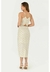 Vestido Midi com pregas natural - comprar online