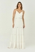 Vestido longo com detalhe aviamento