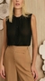 Blusa regata plissada
