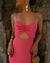 Vestido longo detalhe orgânico no busto - Aquamarine 