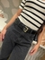 Calça Wide leg jeans preto estonado - comprar online