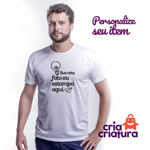 CAMISETA DRYFIT BRANCA FURADINHA