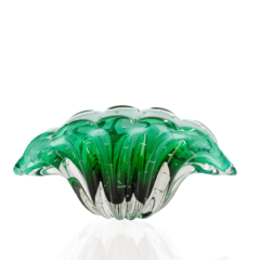 Centro de Mesa Urk Cristal Murano Verde Follha labone compre online