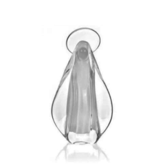 Imagem Santa Cristal Murano Branco  36cm- São Marcos Compre Online Thoulouse. 