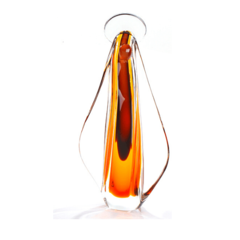 Imagem Cristal Murano Marrom Dourado 43cm- São Marcos Compre Online Thoulouse