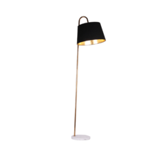 Luminaria England Preto Com Dourado- lumonária de piso decorativa par asala de estar - Luminaria Thoulouse 