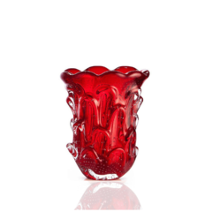 Vaso Cristal Murano Mars Vermelho Compre Cristais São Marcos Online em até 10X Sem Juros  na Loja Virtual Thoulouse