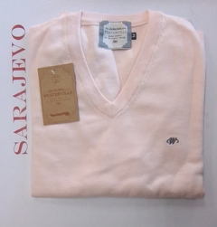 Sweater hilo cuello en V Westerville Art. 360- C: Rosado pastel (19)