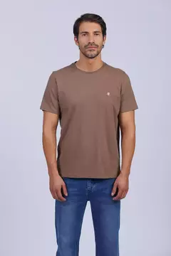 Remera lisa Oxford Polo Club Art. Sunset / C: Habano