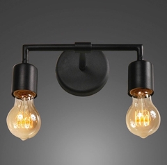 Aplique de pared 2 luces microtexturado industrial