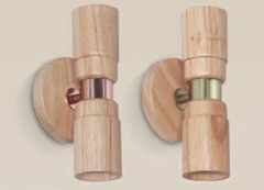Aplique bidireccional de madera para pared